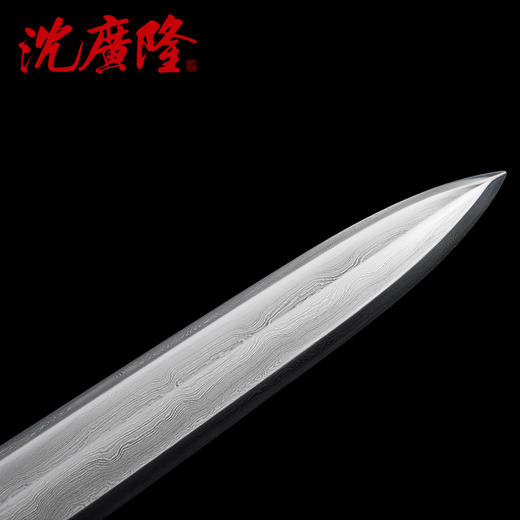 将军剑 手工短剑 龙泉传统剑 沈广隆中式短剑中正剑花纹钢 未开刃 商品图5