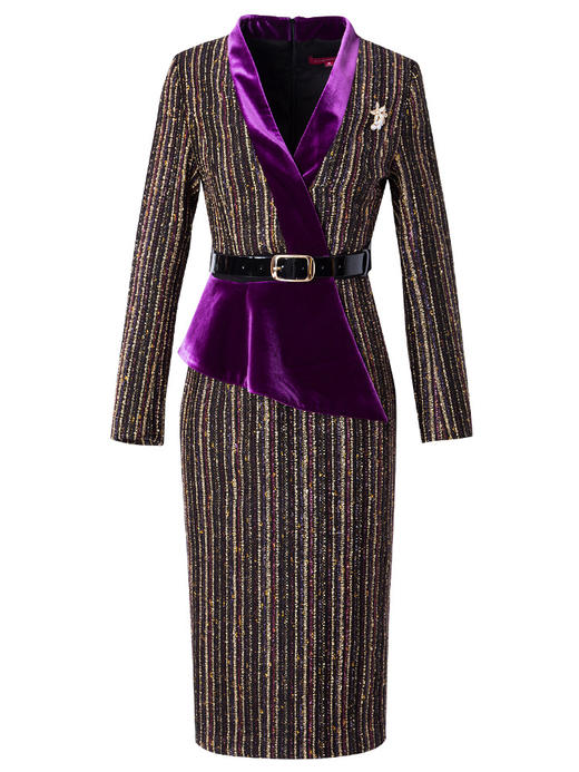 FMY-27756复古气质优雅修身中长款包臀裙 商品图1