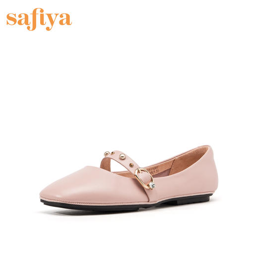 商场同款 | Safiya/索菲娅春秋芭蕾舞女鞋方头平跟玛丽珍单鞋SF91111067 商品图0