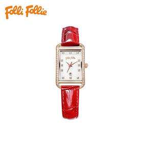 芙丽芙丽/Folli Follie女士腕表方形表盘皮革表带石英手表女