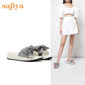 商场同款 | safiya索菲娅时尚厚底蝴蝶结拖鞋SF92110003