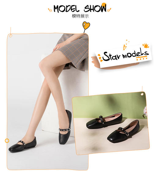 商场同款 | Safiya/索菲娅春秋芭蕾舞女鞋方头平跟玛丽珍单鞋SF91111067 商品图3