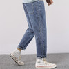 【DQ】【平角牛仔裤】大依优型大码潮男牛仔裤加肥加大胖子宽松直筒九分裤春季肥佬裤子 商品缩略图1