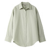 棉仓-60支纯棉府绸白衬衫女叠穿衬衣港风白色衬衫女春装新款白衬衣312604011 商品缩略图4