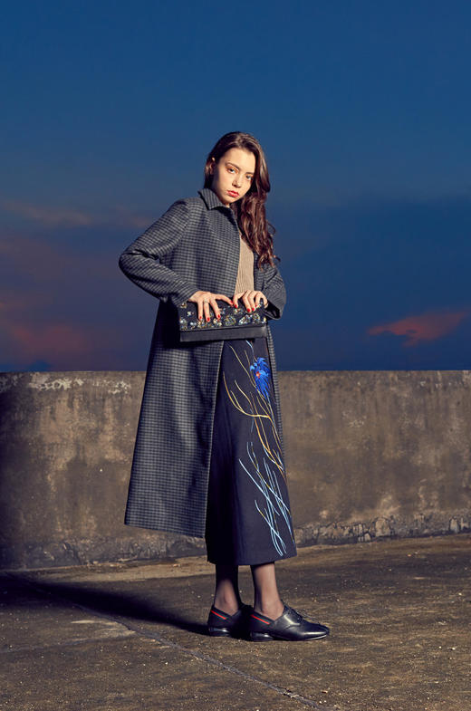 【伯妮斯茵】优雅气质刺绣高腰长款半裙 6B6701 商品图5