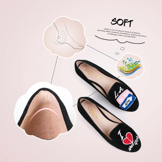 商场同款 | Safiya/索菲娅春季商场同款羊反绒圆头低跟女鞋SF81111508 商品图5