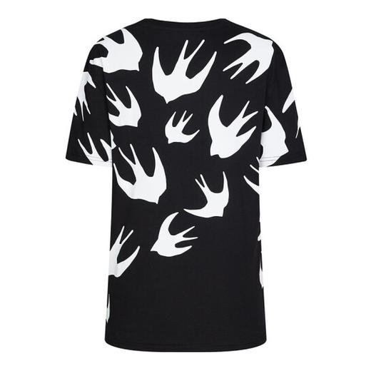 MCQ 麦昆 女士棉质白色燕子短袖T恤 黑色 318978 RLT71 1000 商品图3