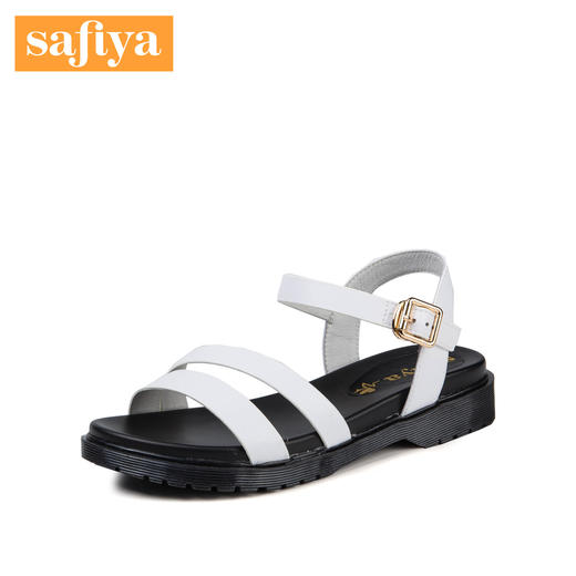 Safiya索菲娅一字扣带方跟凉鞋女中跟凉鞋2018夏季SF82115331 商品图1