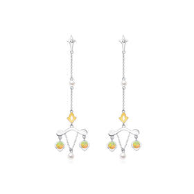 【熙】守护十二星座 天秤·耳饰 18K金钻石项链