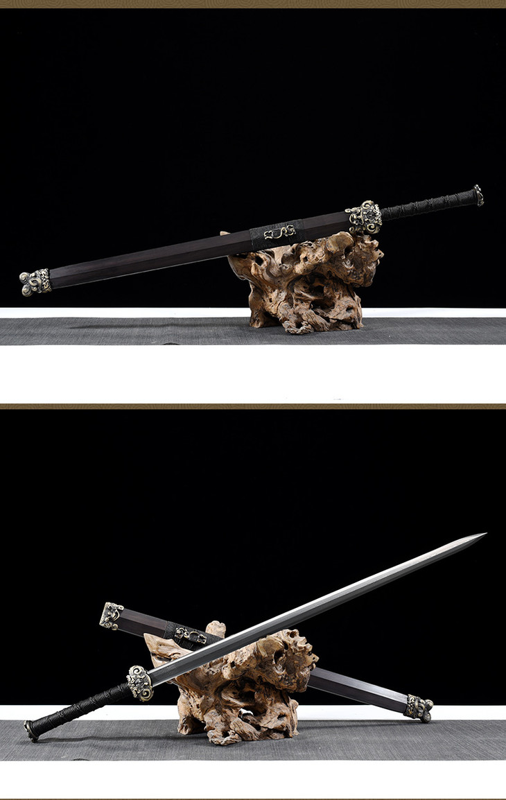 游龙汉剑大汉剑花纹钢一体刀剑硬剑冷兵器龙泉汉剑沈广隆未开刃