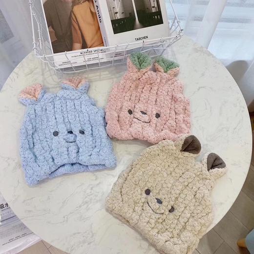 【4天内发货】 给孩子准备的干发帽 微笑菠萝格干发帽2个组.速干吸水 商品图10