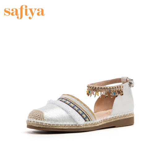 商场同款 | Safiya/索菲娅一字带渔夫民族风单鞋2019春季渔夫鞋SF91114010 商品图0
