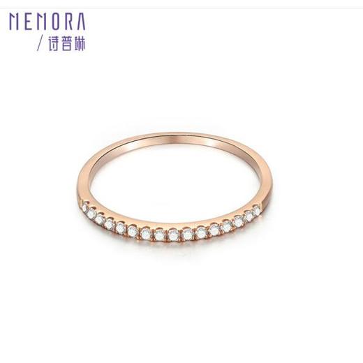 【1件7.5折】小礼物（女戒组）18K玫瑰金钻石戒指DF0001 商品图2