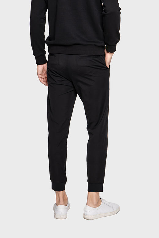 callisto黑色橡筋腰休闲裤SPCPW073BK 商品图3