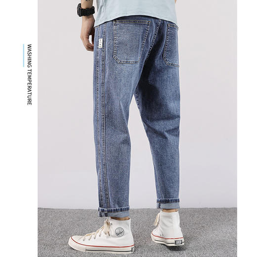 【DQ】【平角牛仔裤】大依优型大码潮男牛仔裤加肥加大胖子宽松直筒九分裤春季肥佬裤子 商品图2