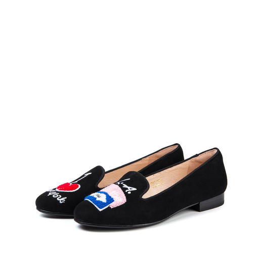 商场同款 | Safiya/索菲娅春季商场同款羊反绒圆头低跟女鞋SF81111508 商品图2