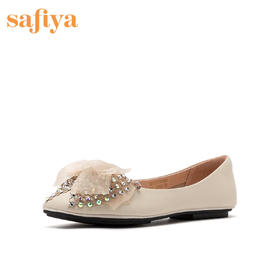 【反季清仓】Safiya/索菲娅低跟鞋蝴蝶结浅口单鞋2020春女鞋SF01111401