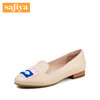 商场同款 | Safiya/索菲娅春季商场同款羊反绒圆头低跟女鞋SF81111508 商品缩略图1