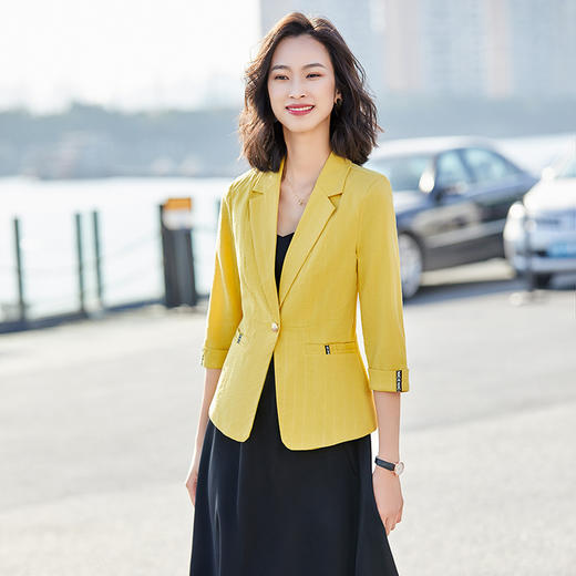 XZ-YY9001韩版修身新款简约修身时尚气质白领小西装 商品图1