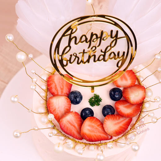 【女神款】珍珠皇冠鲜果蛋糕，赠送LED发光帽【惠州】 商品图2