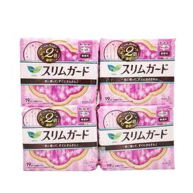 日用四包装  日本花王卫生巾 护翼型瞬吸超薄1mm棉柔 零触感日用 每包19片25cm
