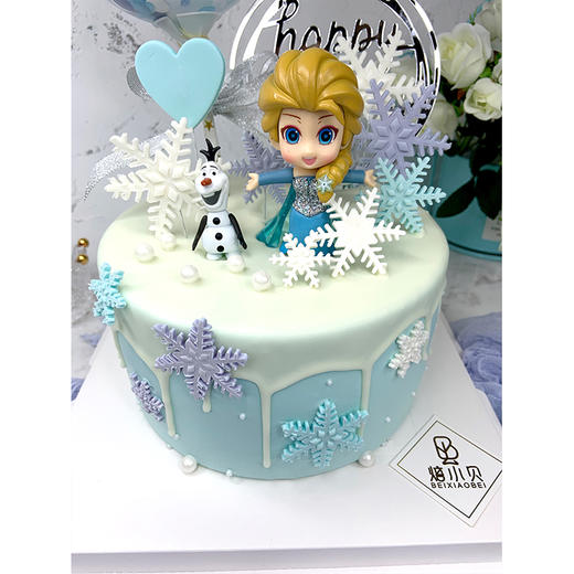 q版艾莎——女孩儿童卡通生日蛋糕