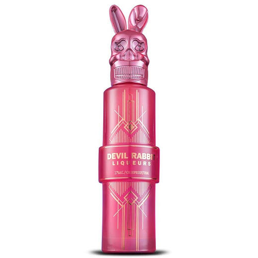 法国进口DEVIL RABBIT恶魔兔子玫瑰红利口酒 35度 700ml 商品图0