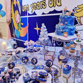 【甜久荟-星空小王子】梦幻星空畅想未来 宝宝百日宴周岁宴 手工现做 不添加防腐剂稳定剂 精选纯天然食材 低糖健康 主题颜色可定制