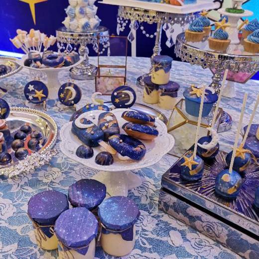 【甜久荟-星空小王子】梦幻星空畅想未来 宝宝百日宴周岁宴 手工现做 不添加防腐剂稳定剂 精选纯天然食材 低糖健康 主题颜色可定制 商品图2