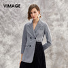 VIMAGE纬漫纪春季新款时尚高级洋气翻领双排扣显瘦西装外套女V1303905 商品缩略图1
