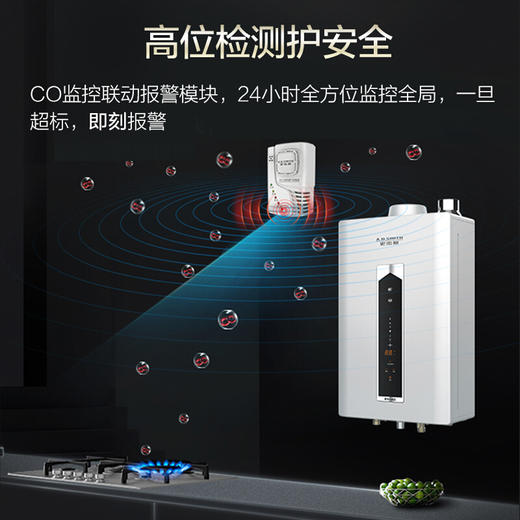 史密斯（A.O.Smith）16升燃气热水器  家用  智能静音 恒温抗风 水箱8年包换 JSQ31-ESCX(天然气) 商品图6