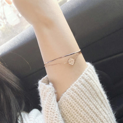 Swarovski 施华洛世奇 女士ginger玫瑰金球拍二合一手镯手链 5274892 商品图3