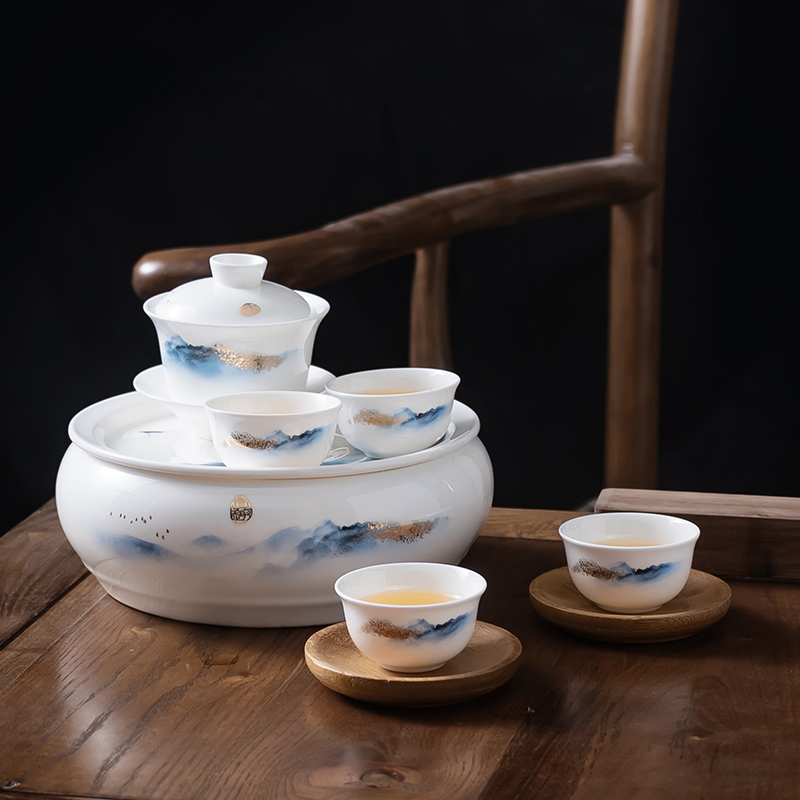 6头玉琼 功夫旅行茶具