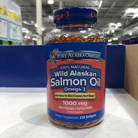 Pure Alaska Omega-3阿拉斯加纯净三文鱼油210粒 美国代购，无中文标签，介意慎拍