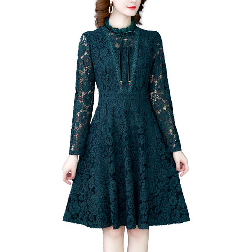 HT-6680-1426新款复古气质贵妇人连衣裙 商品图3