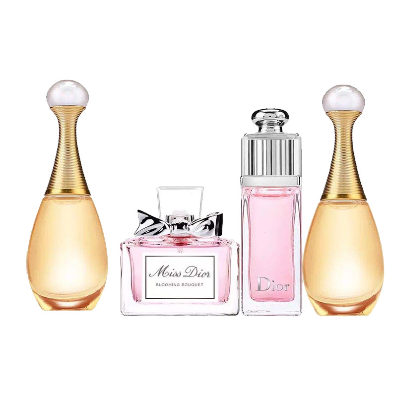 【海关保税直发】Dior法国/迪奥香水四件套白色中套盒-新旧版随机-会员5折-甜心5ml+魅惑5ml+真我5ml×2