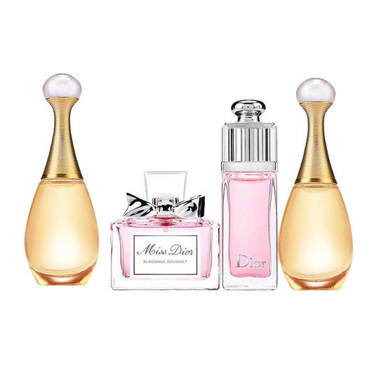 【海关保税直发】Dior法国/迪奥香水四件套白色中套盒-新旧版随机-会员5折-甜心5ml+魅惑5ml+真我5ml×2 商品图0