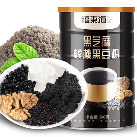 福东海 黑芝麻核桃黑米黑豆粉即食代餐粥早餐方便泡水600g