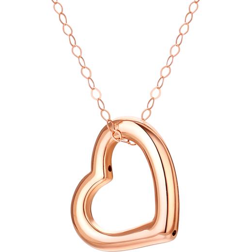 【时尚K金】钻石世家18K金心形项链 甜蜜浪漫心形简约时尚优雅（约0.44±0.1克） 商品图1