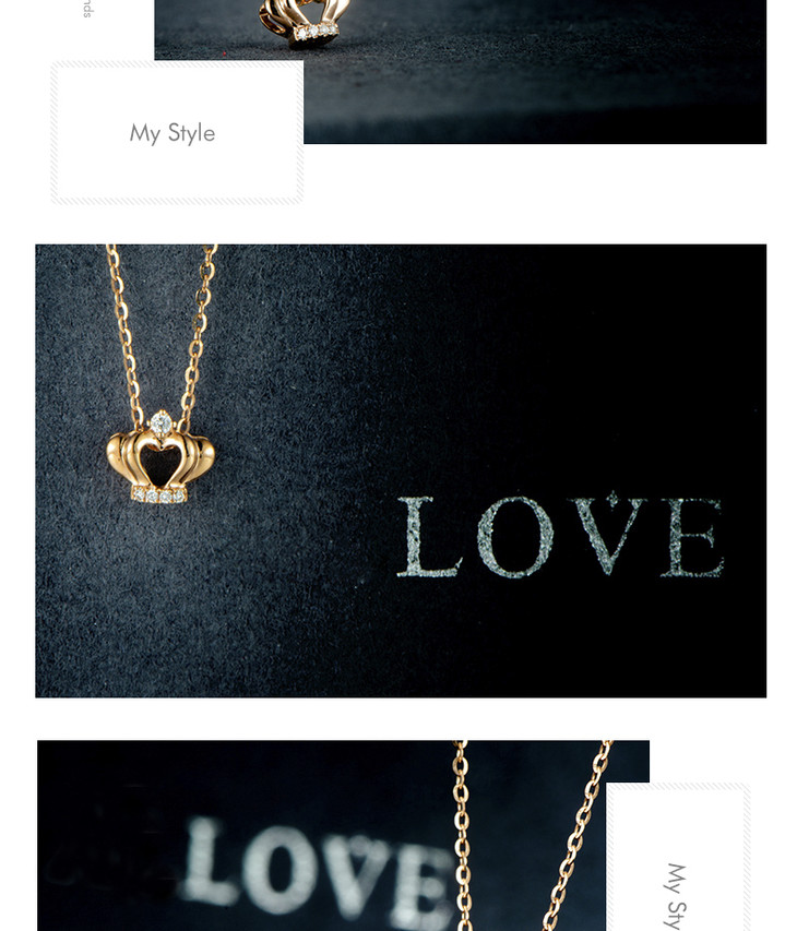 iten十心十箭au750钻石挂坠