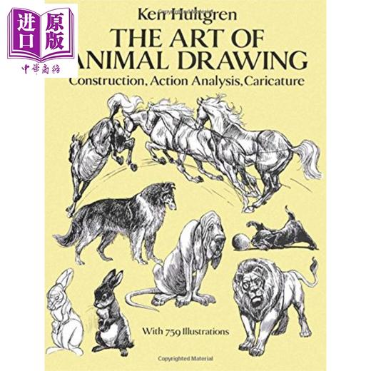 【中商原版】动物绘画的艺术:结构动作分析及漫画手法 英文原版 The Art of Animal Drawing 商品图0
