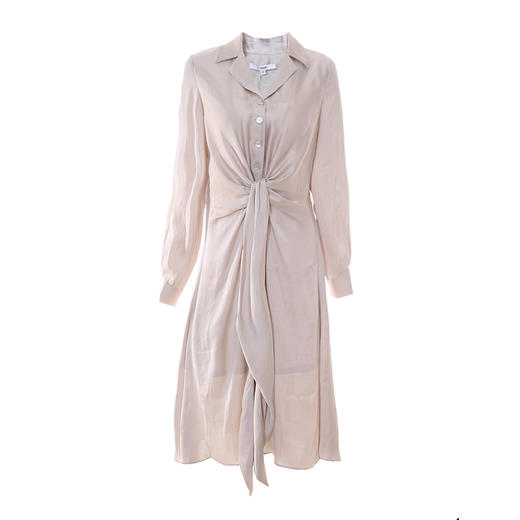 VIMAGE纬漫纪夏款时尚个性设计系带宽松显瘦衬衫连衣裙女V1307905 商品图10