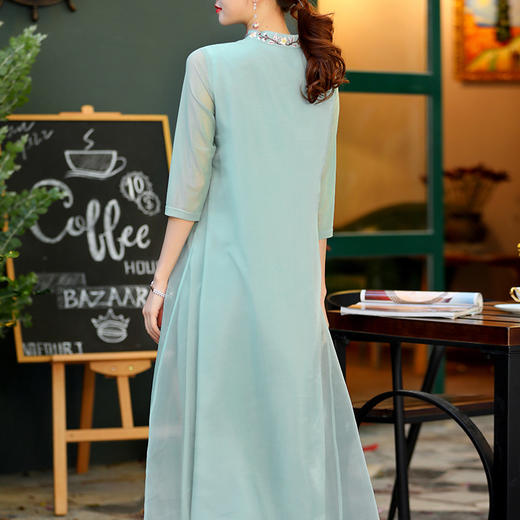 OG-36119新款中国风禅服大码宽松气质连衣裙 商品图2