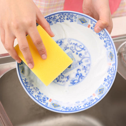 美丽雅 洗碗海绵厨房抹布百洁布洁净去污去油海绵擦刷碗布清洁布6片装 商品图3