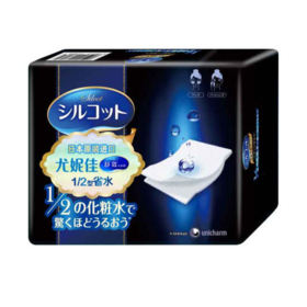 尤妮佳 舒蔻1/2省水 王一博同款 湿敷补水不掉絮柔软型 化妆棉 卸妆棉洗脸巾40片 （日本原装进口）*2