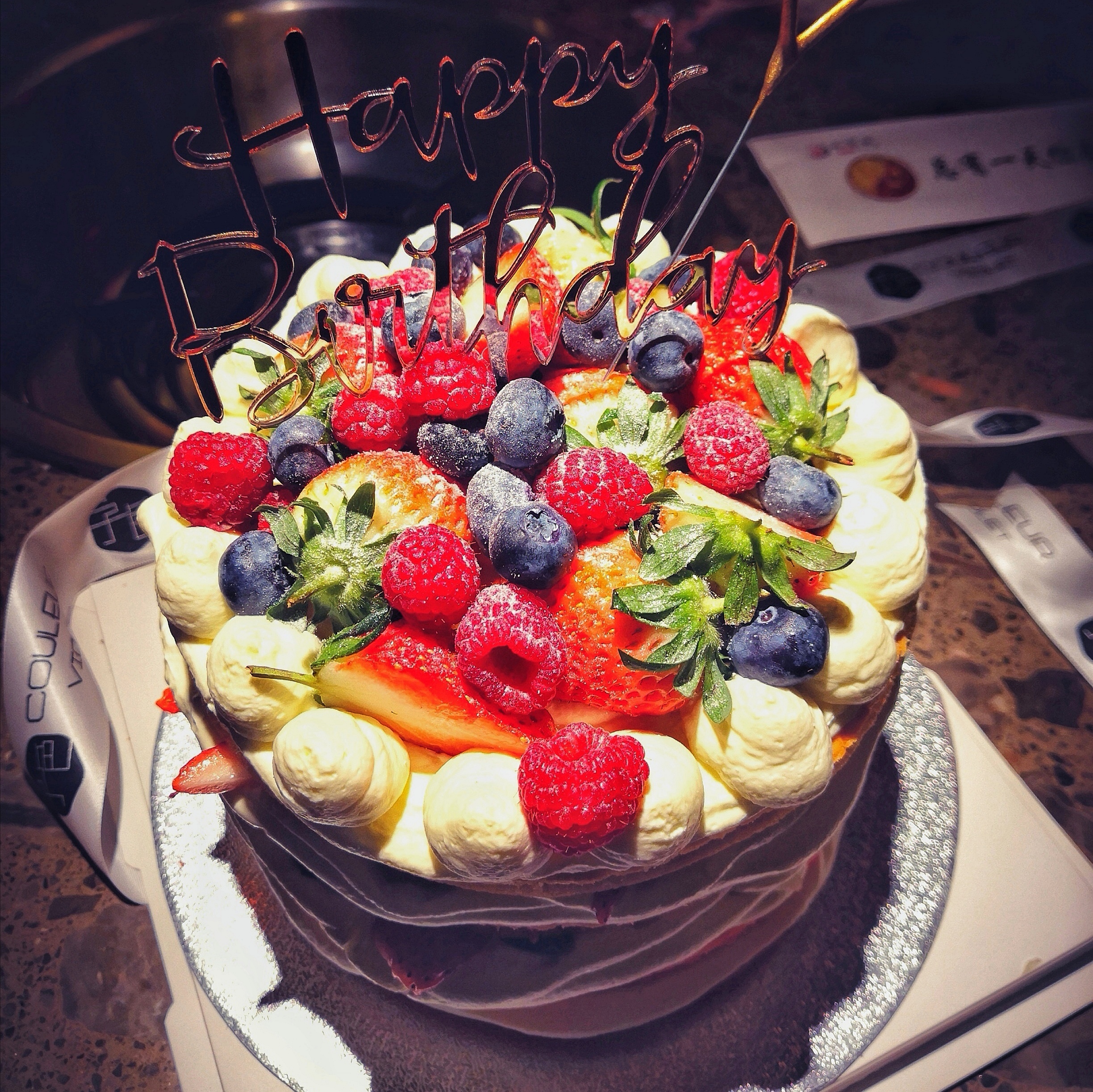 （C029) Couleur Violet 梅子天然淡奶油裸蛋糕【加高款】