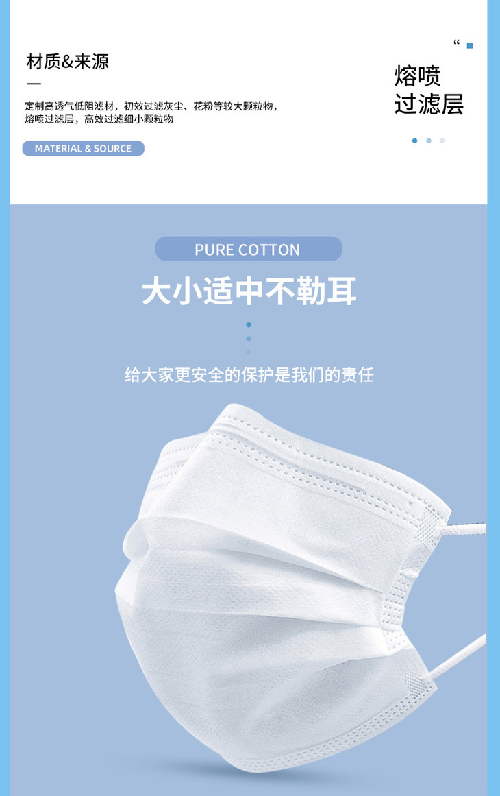 巴西进口蜂蜜2瓶40片女生一次性口罩套餐500g2瓶