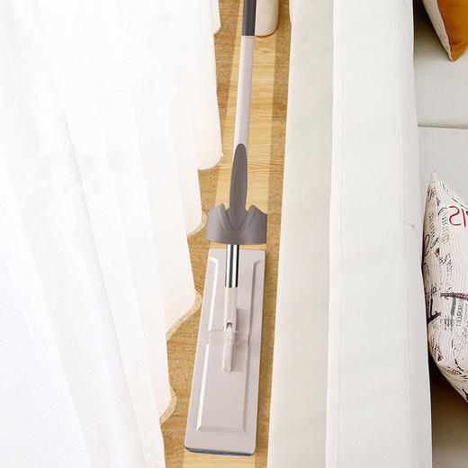 佳佰平板拖把 自动回弹平拖 免手洗拖把家用吸水地拖墩布 干湿两用拖把网红旋转拖布TB200 商品图5