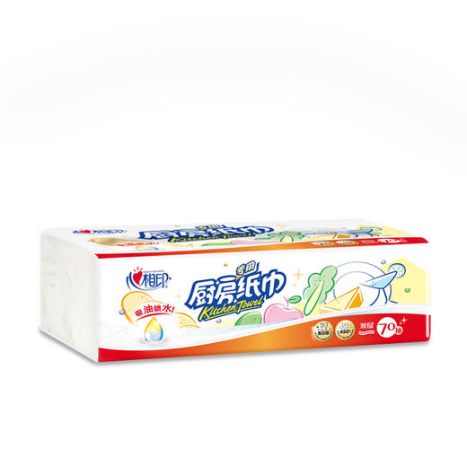 心相印 吸油纸厨房纸 厨房用纸抽纸吸水纸 加厚擦手纸 厨房纸巾 70抽*12包（整箱售卖）（新老包装随机发货） 商品图3