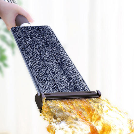 佳佰平板拖把 自动回弹平拖 免手洗拖把家用吸水地拖墩布 干湿两用拖把网红旋转拖布TB200 商品图0